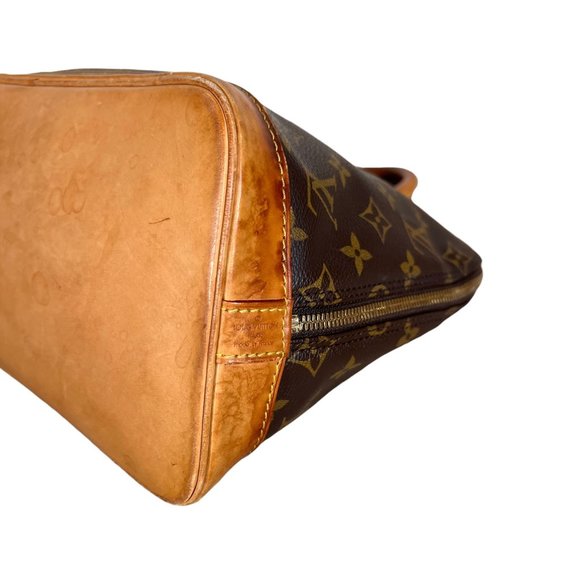 Authentic Louis Vuitton Satchel Bag Alma Monogram Used LV Handbag Vintage - Picture 4 of 11